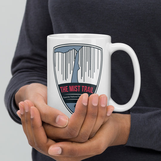 Mist Trail - Yosemite, California White glossy mug