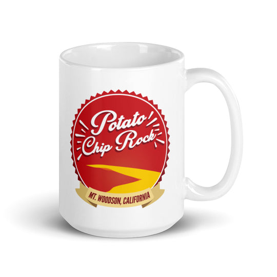 Potato Chip Rock - Mt Woodson, California White glossy mug