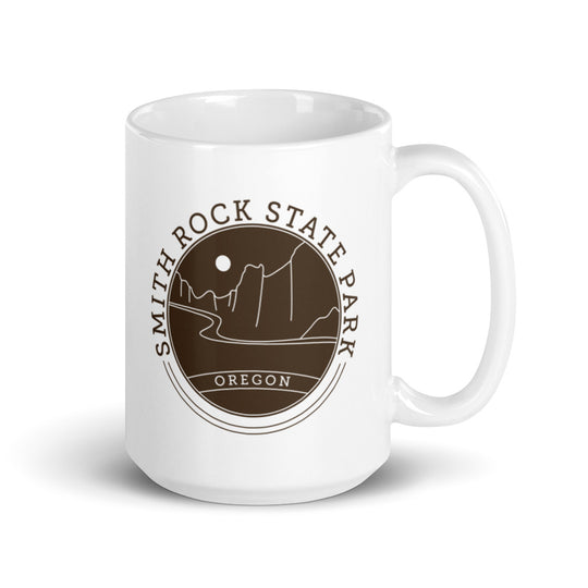 Smith Rock State Park - Oregon White glossy mug