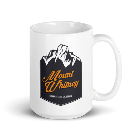 Mount Whitney - Sierra Nevade, California White glossy mug