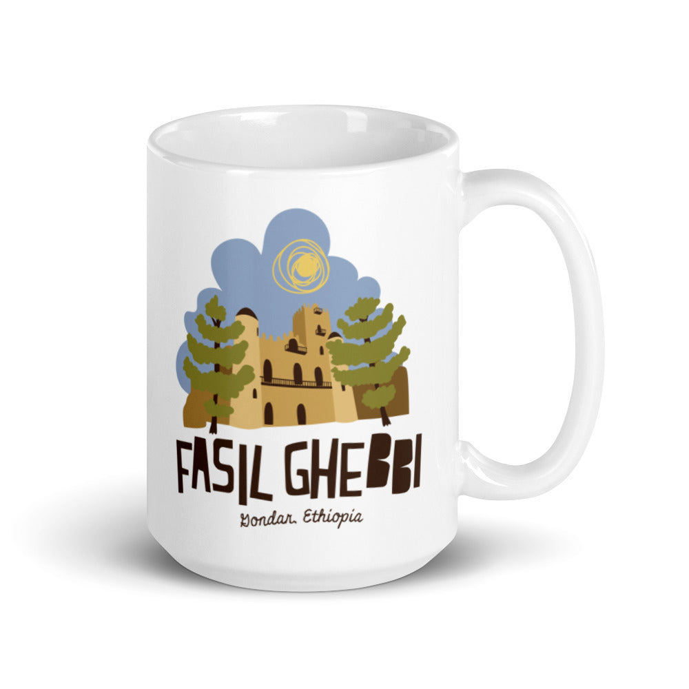 Fasil Ghebbi - Gondar, Ethiopia White glossy mug