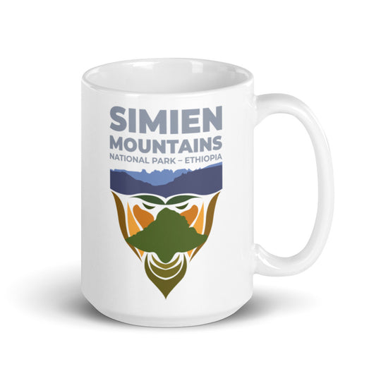 Simien Mountains - Ethiopia White glossy mug