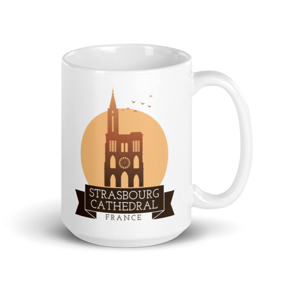 Strasbourg Cathedral - France White glossy mug