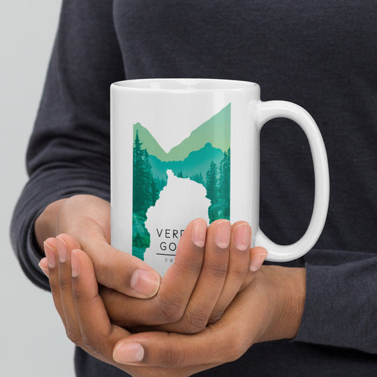 Verdon Gorge - France White glossy mug