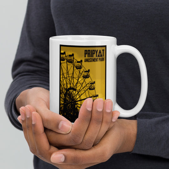 Pripyat Amusement Park - Ukraine White glossy mug