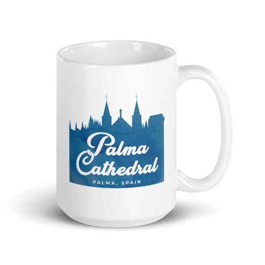 Palma Cathedral - Majorca, Spain White glossy mug