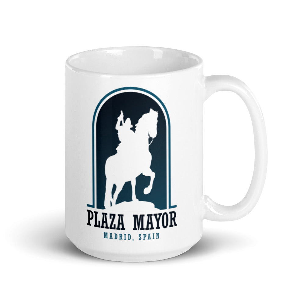 Plaza Mayor - Madrid, Spain White glossy mug