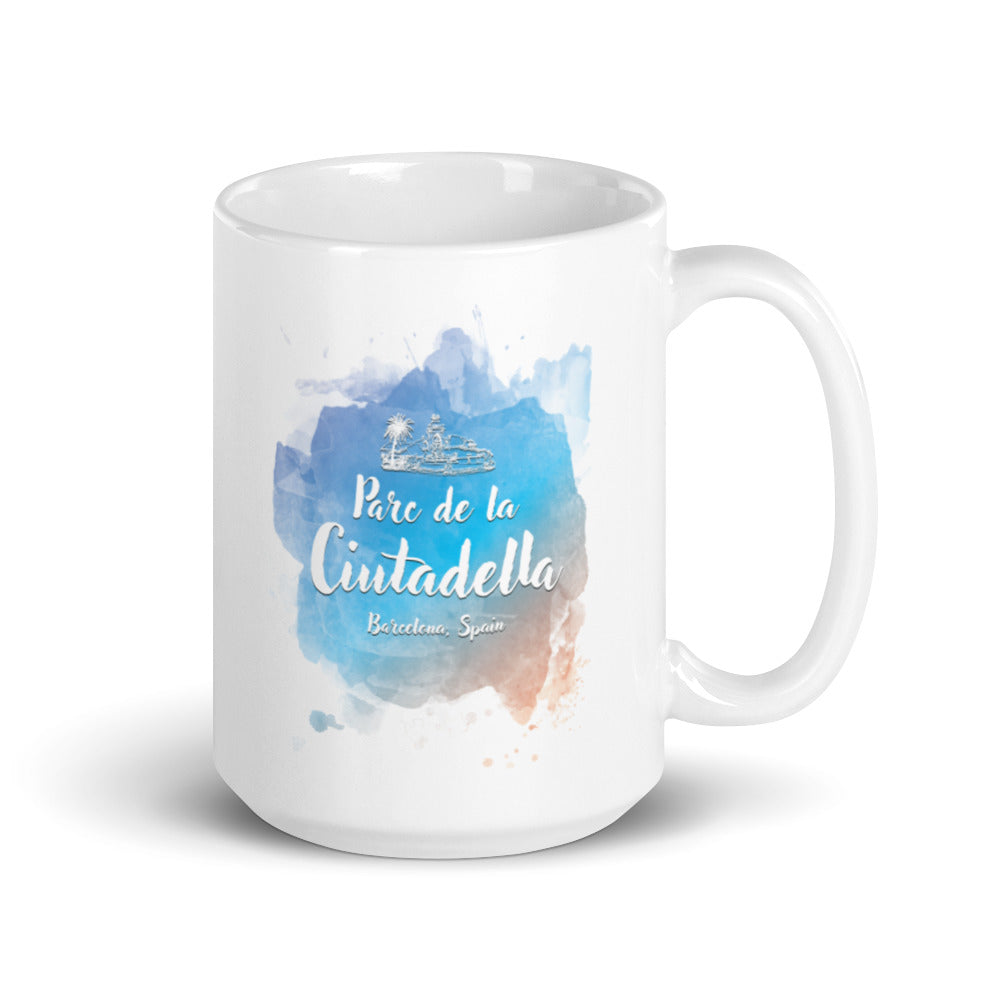 Parc de la Ciutadella - Barcelona, Spain White glossy mug