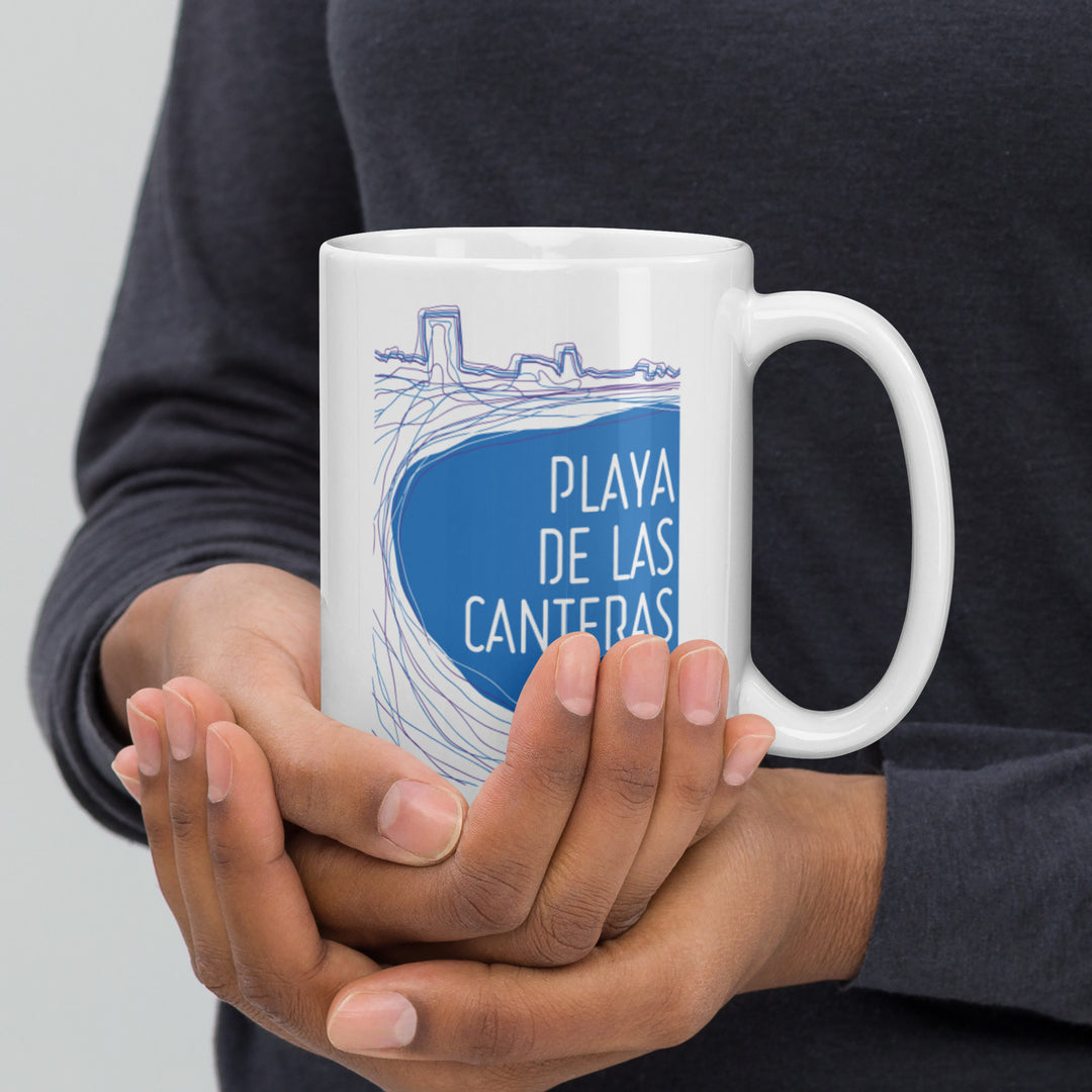 Playa de las Canteras - Gran Canaria, Spain White glossy mug