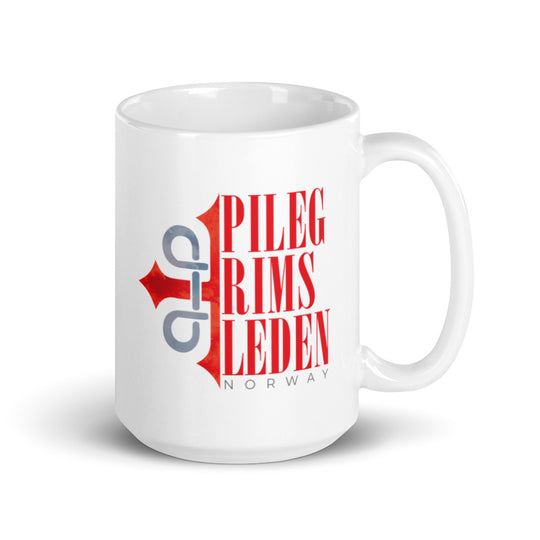 Pilegrimsleden - Norway White glossy mug