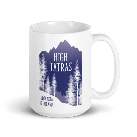 High Tatras - Slovakia, Poland White glossy mug