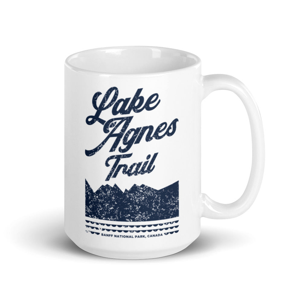 Lake Agnes Trail - Banff National Park, Canada White glossy mug