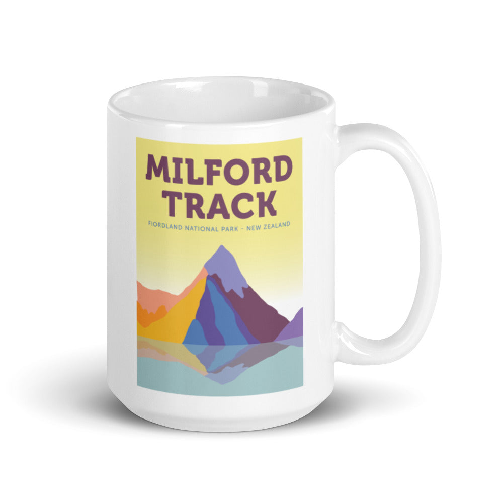 Milford Track - Fiordland National Park, New Zealand White glossy mug