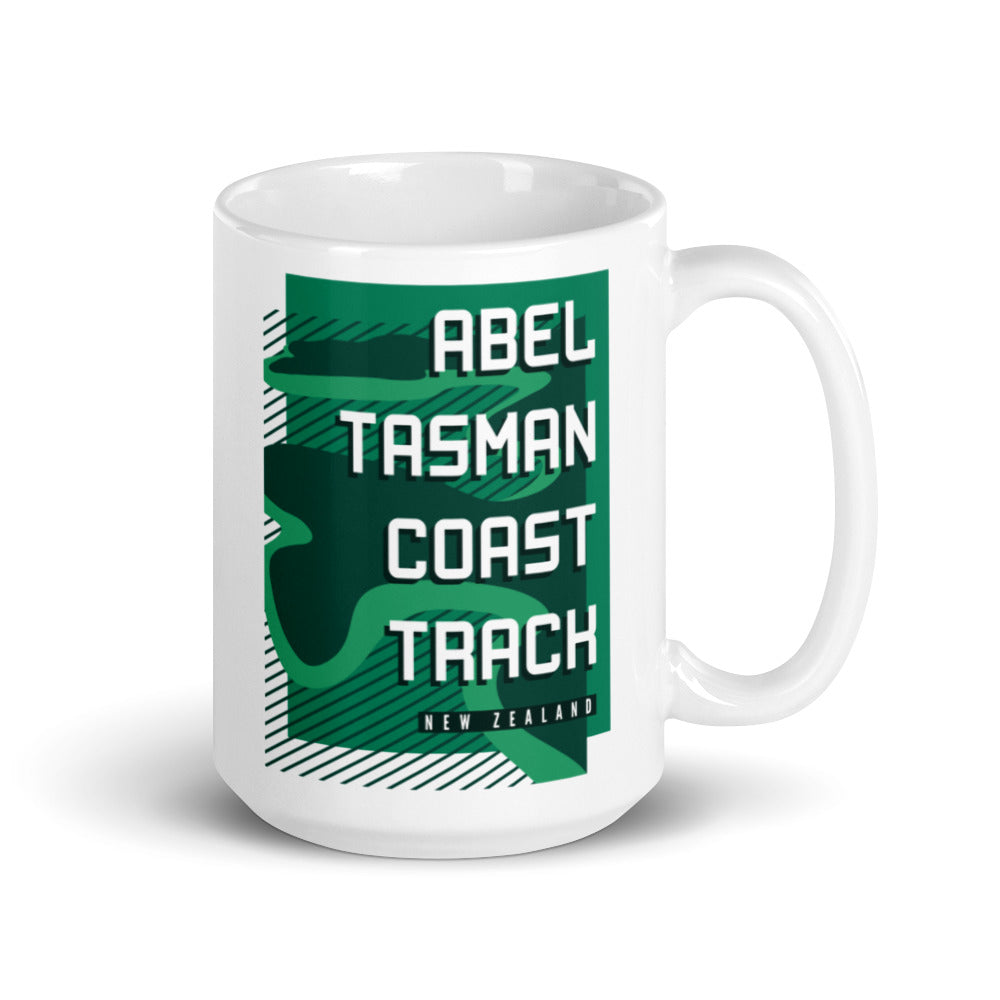 Abel Tasman Coast Track - New Zealand White glossy mug