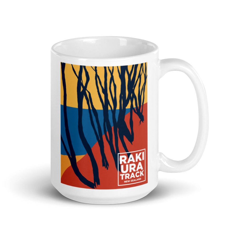 Rakiura Track - New Zealand White glossy mug