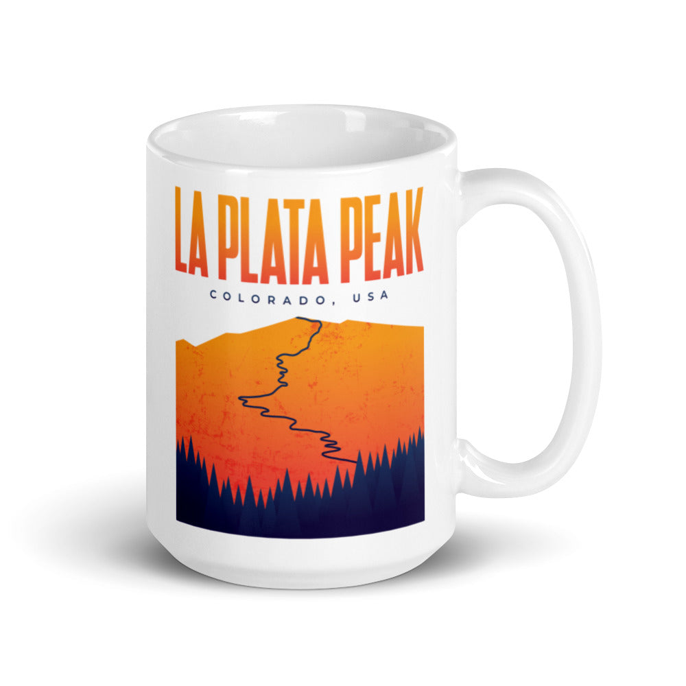 La Plata Peak - Colorado, USA White glossy mug