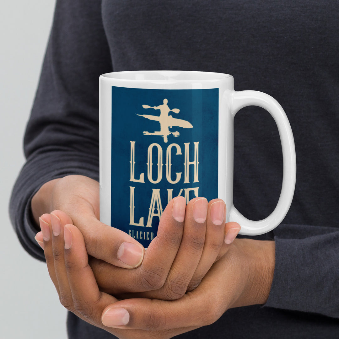 Loch Lake - Glacier Gorge Trail White glossy mug