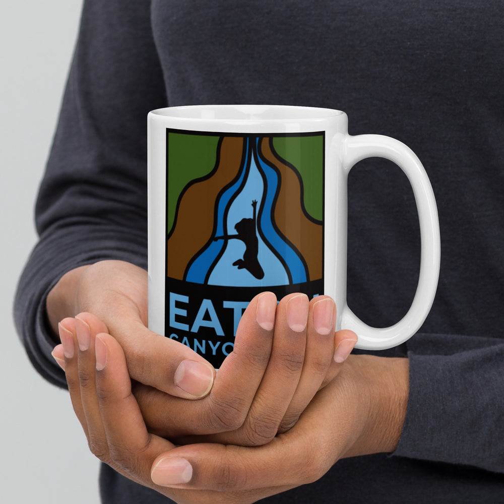 Eaton Canyon Trail - Waterfalls White glossy mug