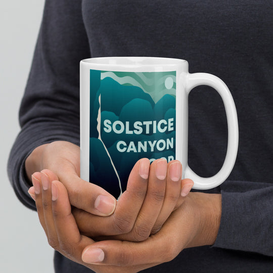 Solstice Canyon Loop - Malibu White glossy mug