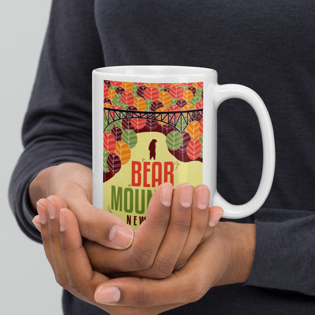 Bear Mountain - New York White glossy mug