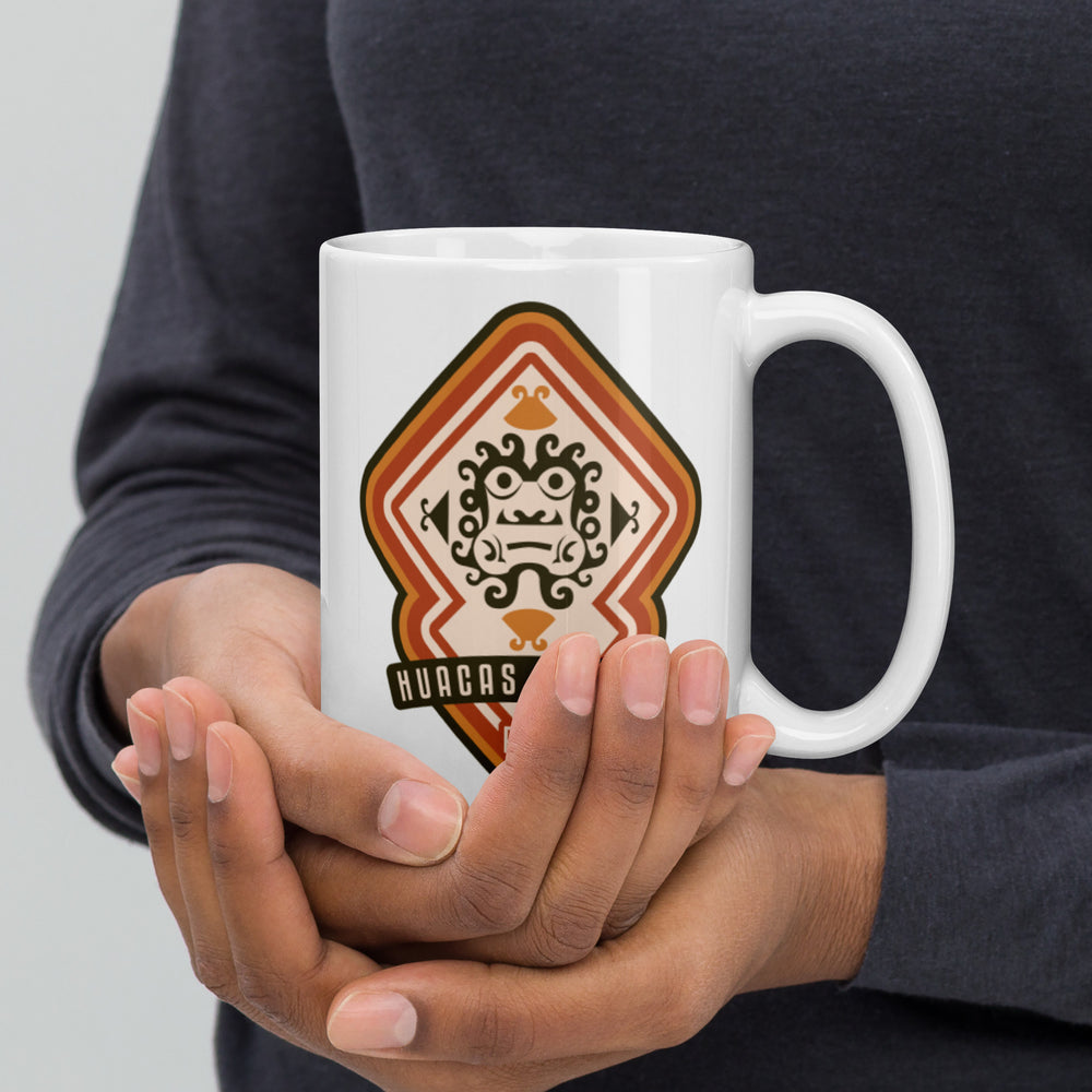 Huacas del Sol – Peru White glossy mug