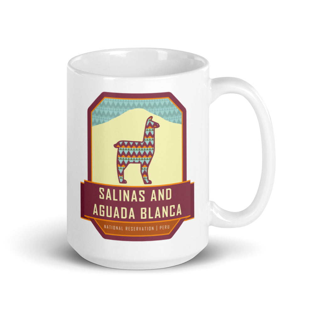 Salinas and Aguada Blanca National Reservation – Peru White glossy mug