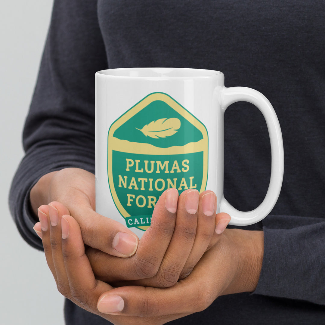 Plumas National Forest – California White glossy mug