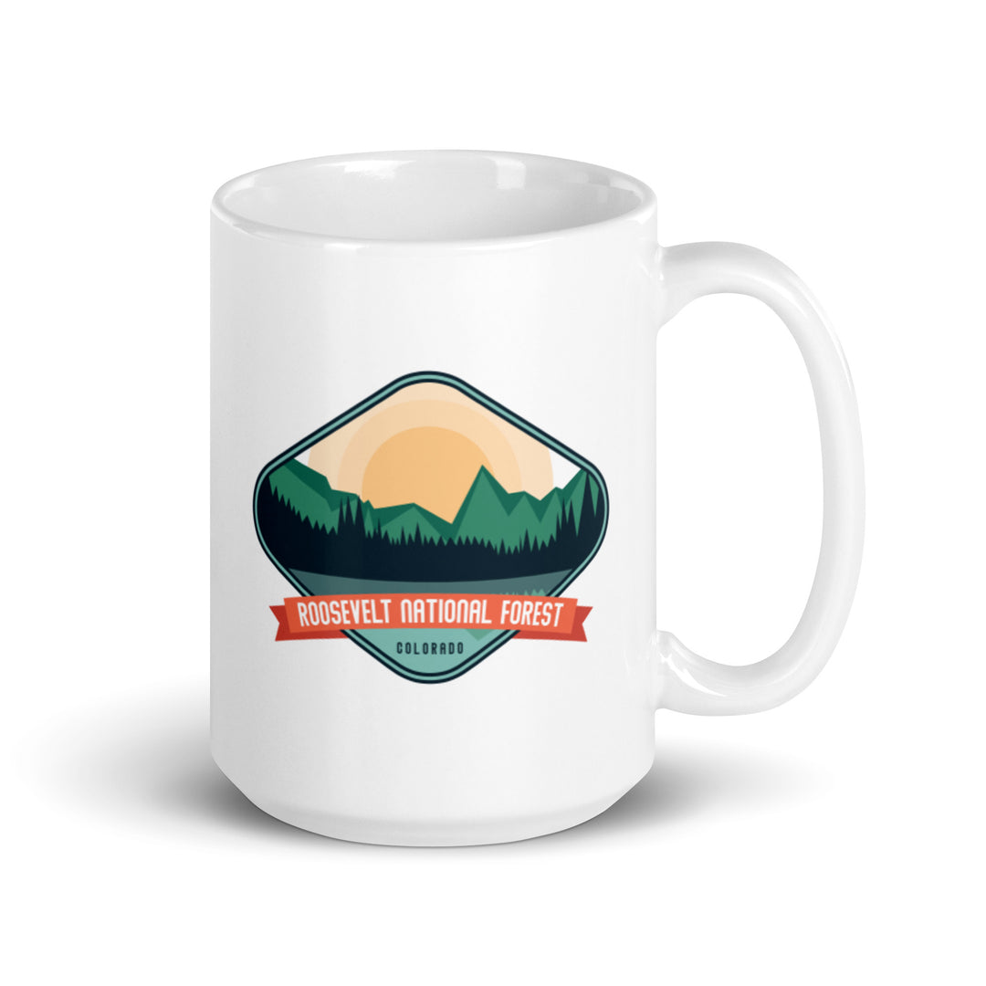 Roosevelt National Forest – Colorado White glossy mug