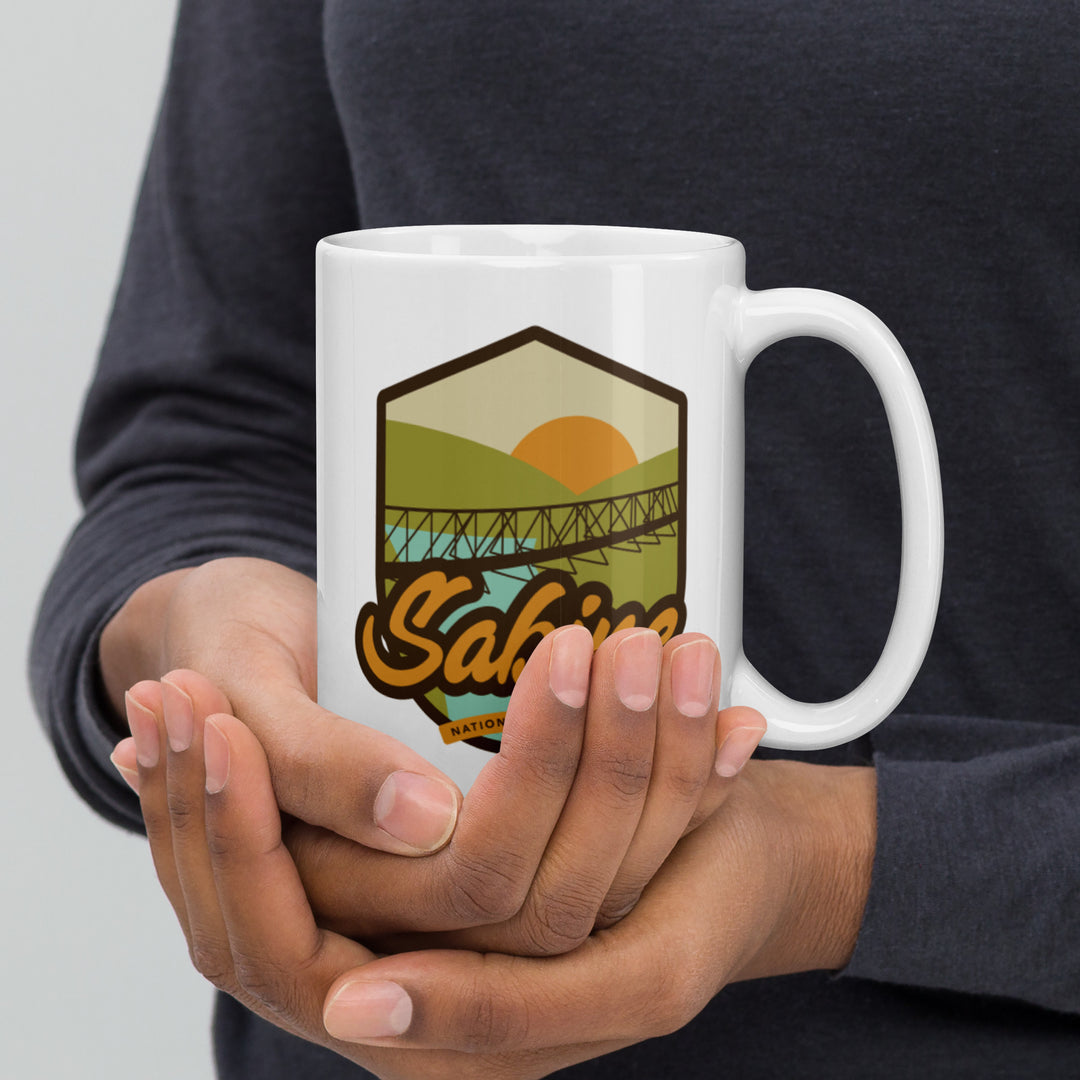 Sabine National Forest – Texas White glossy mug