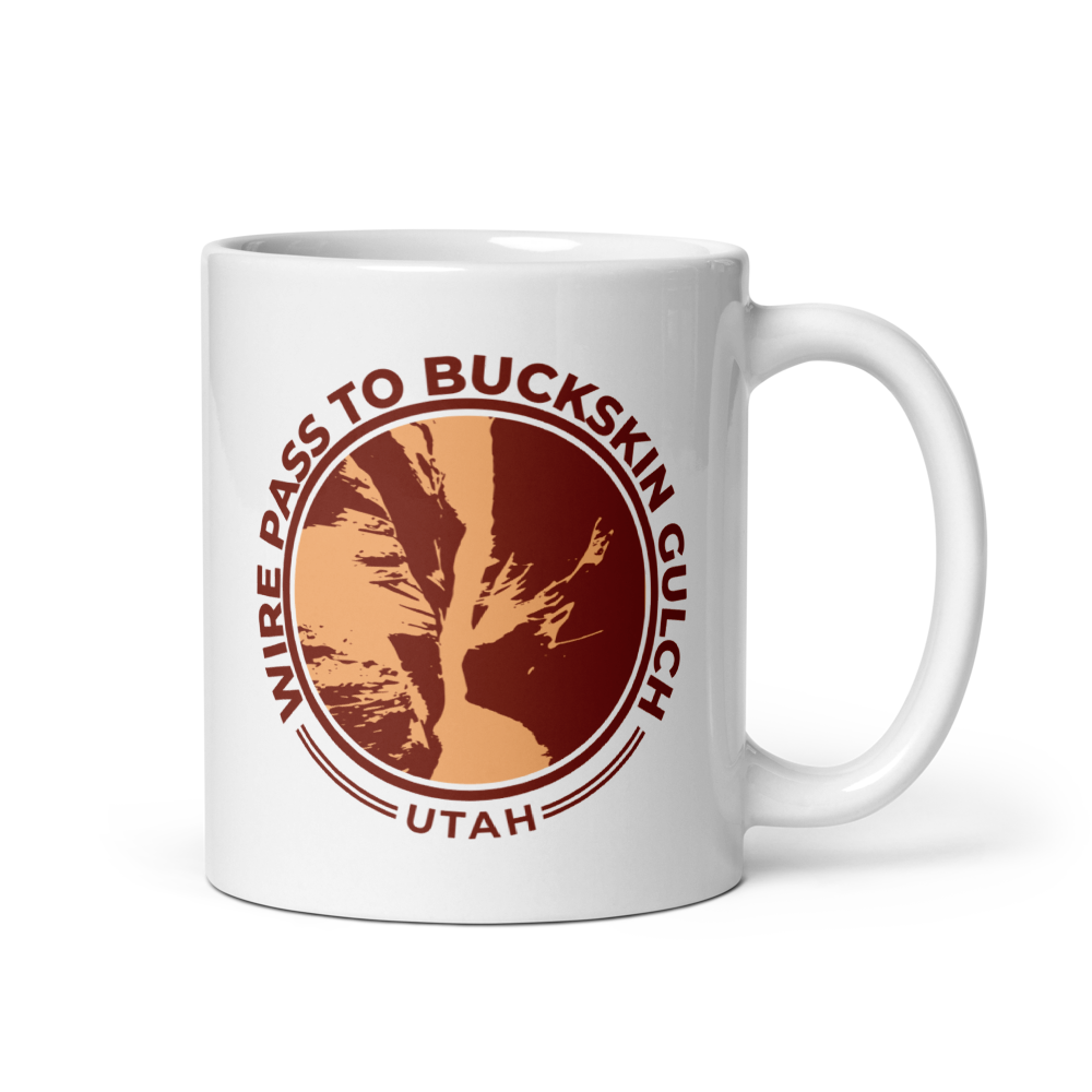 Wire Pass to Buckskin Gulch Weiß glanzbecher Utah Geschenk Buckskin Gulch Tasse