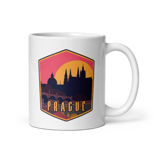 Prague Castle White glossy mug / Travel Souvenir