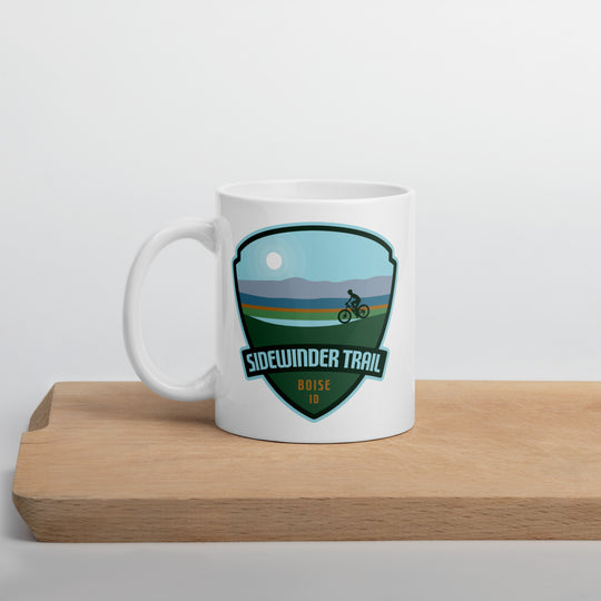 Sidewinder Trail - Boise, Idaho White glossy mug