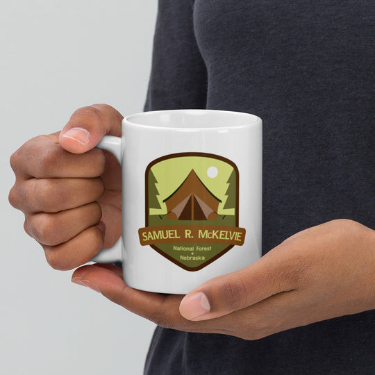 Samuel R. McKelvie National Forest – Nebraska White glossy mug