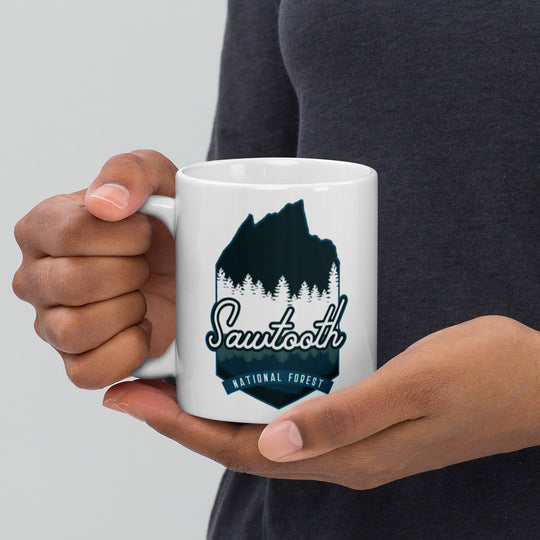 Sawtooth National Forest White glossy mug