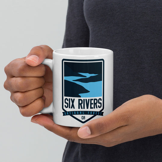 Six Rivers National Forest - California White glossy mug