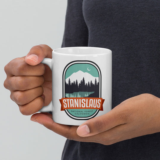 Stanislaus National Forest - California White glossy mug