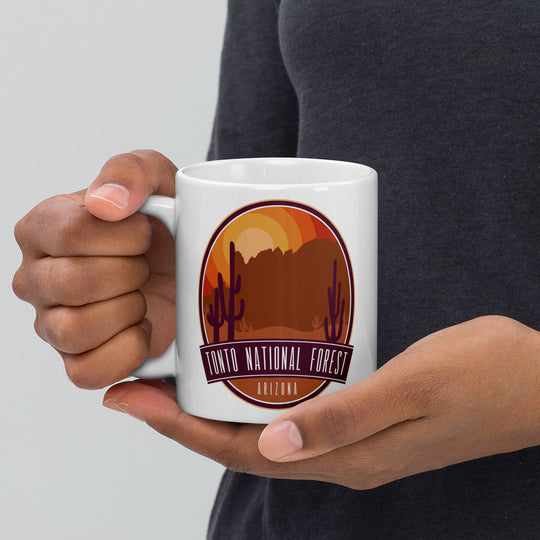 Tonto National Forest - Arizona White glossy mug