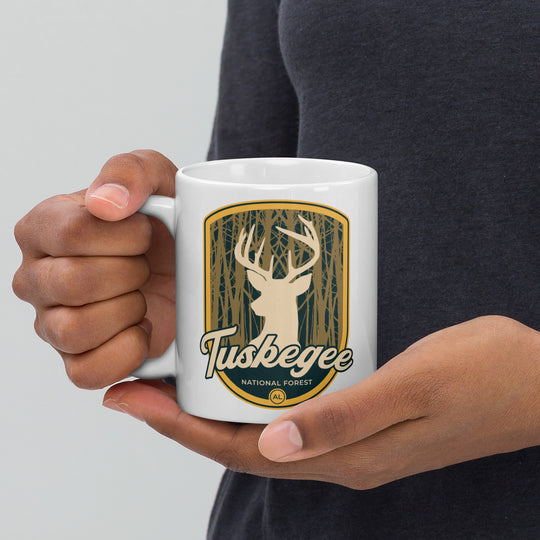 Tuskegee National Forest - Alabama White glossy mug