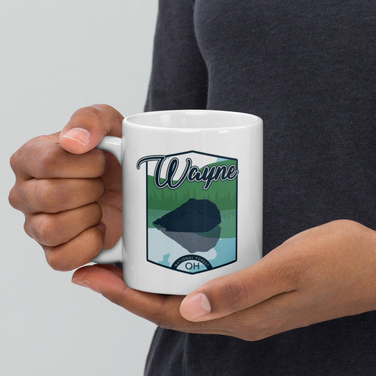 Wayne National Forest - Ohio White glossy mug