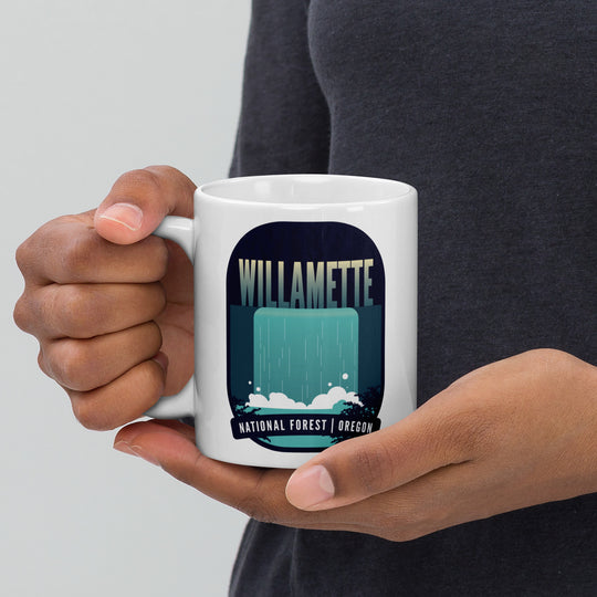 Willamette National Forest - Oregon White glossy mug