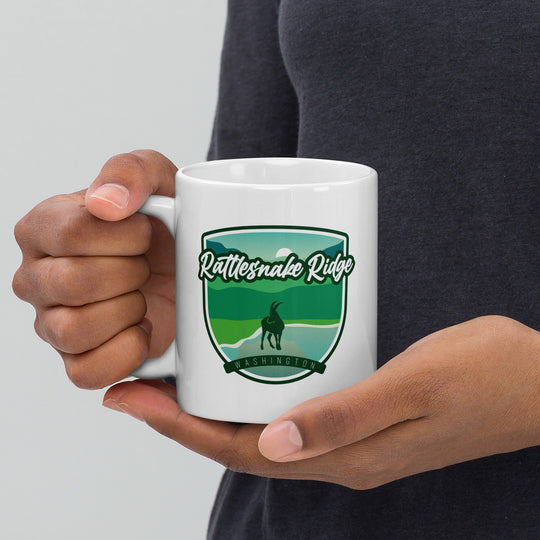 Rattlesnake Ridge - Washington White glossy mug