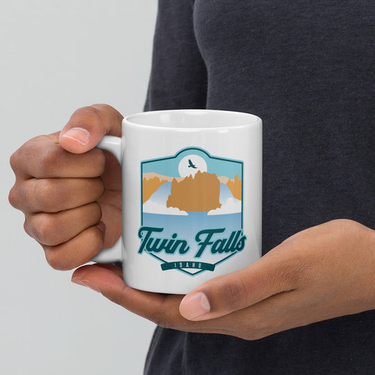 Twin Falls - Idaho White glossy mug