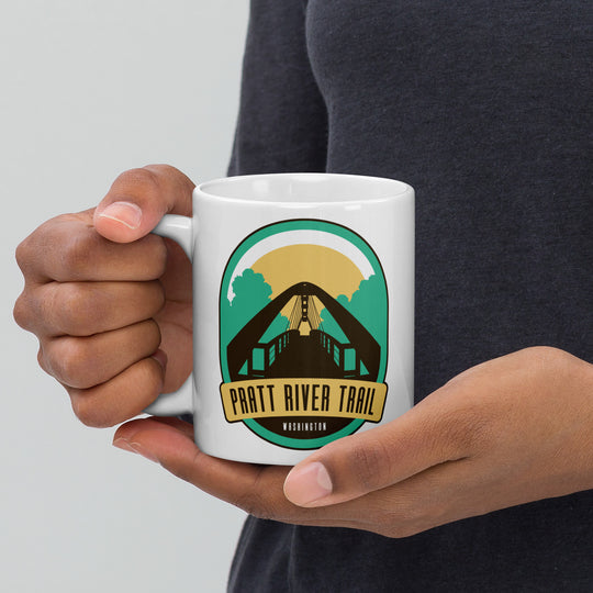 Pratt River Trail - Washington White glossy mug