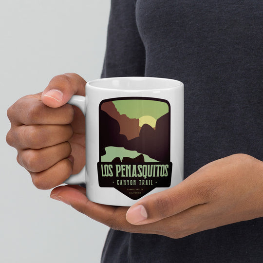 Los Penasquitos Trail - Carmel Valley, CA White glossy mug