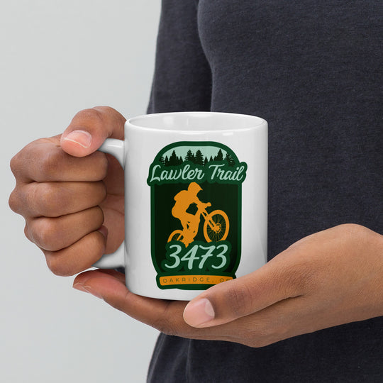 Lawler Trail #3473 - Oakridge, Oregon White glossy mug