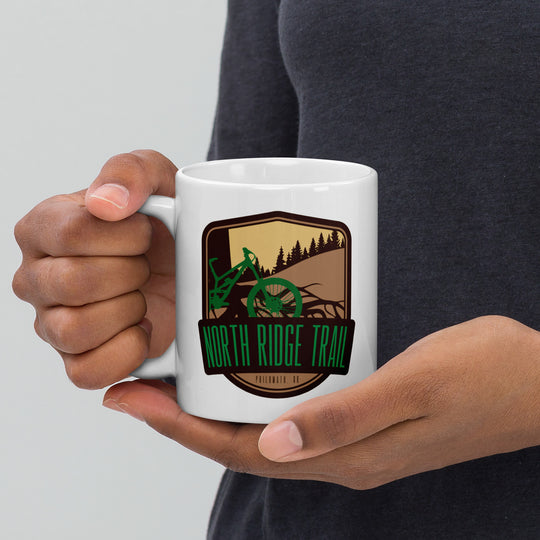 North Ridge Trail - Philomath, Oregon White glossy mug