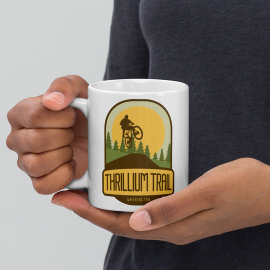 Thrillium Trail - Washington White glossy mug