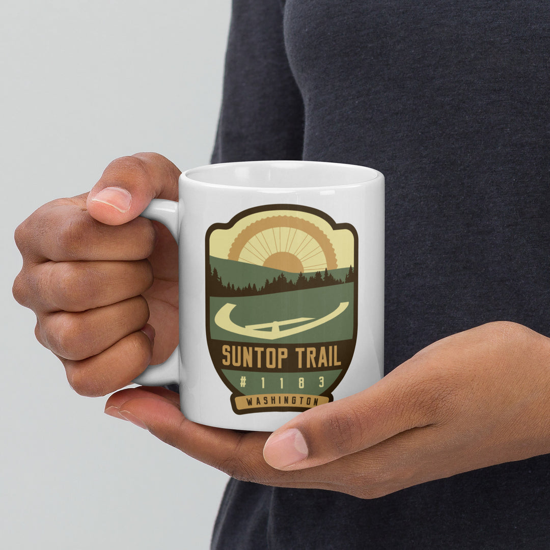 Suntop Trail #1183 - Washington State White glossy mug