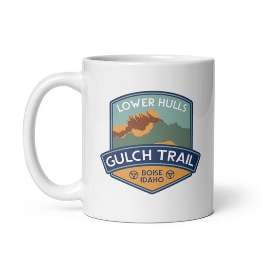 Lower Hulls Gulch Trail - Boise, Idaho White glossy mug