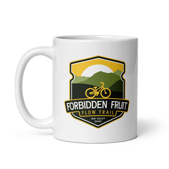 Forbidden Fruit Flow Trail - Sun Valley, Idaho White glossy mug